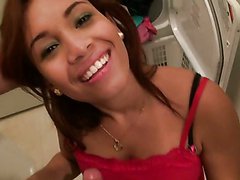 Big Dick Laundry Fuck For a Petite Latina
