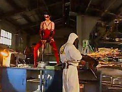 Kinky Blonde and Brunette Share a Cock In Fetish Threesome