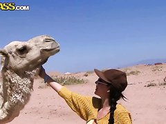 Brunette's Arsehole Gets Fingered & Fucked On The Beach