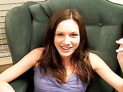 Kinky Teen Smoking A Fag & Swallowing Rod