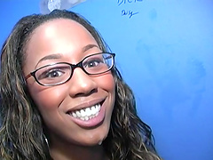 Hardcore blowjob and doggystyle gloryhole sex video with Leah Luv