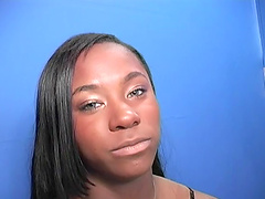 Adorable ebony cowgirl with nice black butt and long hair getting drilled hardcore in close up shoot