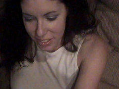 Old neighbour gets lucky fucking amateur brunette in homemade video