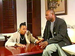 Ebony babe getting fucked for the audition in the office