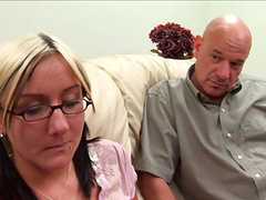 Naughty teen fucks an old man for money