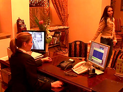 Anal hookers sucking cum from cock after BJ and ass ramming