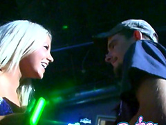 Sexy Bree Olson shaking her ass on stage at a club