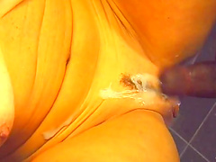 Bang that busty maid with tattoo in hardcore MMF interracial threesome