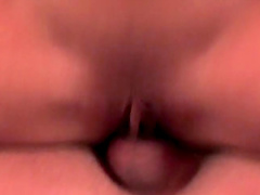 Giddy brunette with long hair and a thong getting her anal wrecked