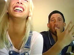 Spreading her legs wide is what this seductive blonde chic loves