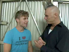 Blonde gets her pussy fucked in the ring after sucking dick