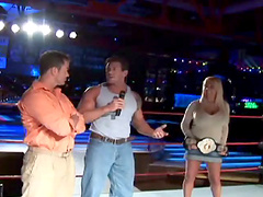 Sexy lesbian wrestling in hot girl on girl action in the ring