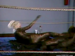 Started as a friendly lesbian fight but ended up in a messy catfight