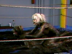 Started as a friendly lesbian fight but ended up in a messy catfight