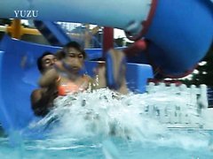 Hot Girls Mai Sakurai And Rara Motofuji In Bikini Playing At The Pool