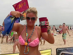 Beach party turns women wearing bikini into sultry objects