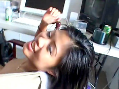 Flirtatious Asian cowgirl enjoys riding a black cock in a savory interracial reality shoot