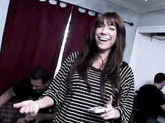 Slutty teens masturbating behind the scenes