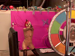 Brilliant brunette with short hair getting her pussy  licked before being pounded doggy style