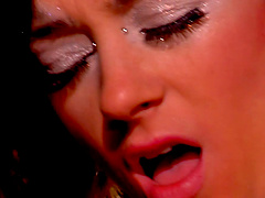 Lesbian cougars in bra enjoy licking their pussies as they masturbate