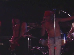 Charming babe getting smashed hardcore missionary in party group sex