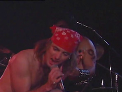 Charming babe getting smashed hardcore missionary in party group sex