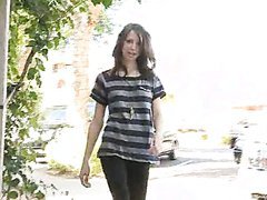 Hottie Allie goes for a stip show outdoor