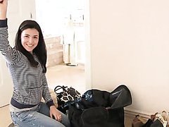 Danica shows her sexy body while changing her clothes