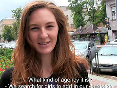 Brunette cutie gets fucked doggy style and in the cowgirl pose