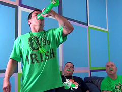 Hot cowgirls in socks giving a stunning handjob in group sex