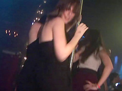 Club party goes wild as beauties shows their natural tits