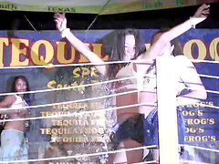 Kinky amateur slut flashes her tits in reality video