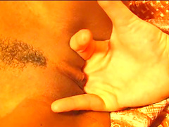 Marvelous lesbian enjoying her pussy being licked and drilled using strapon