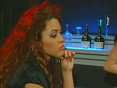 Ambitious lesbian in high heels getting her pussy licked and fingered in close up shoot