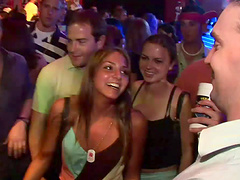 Delightful babes with in jeans dancing lovely in the club party reality shoot