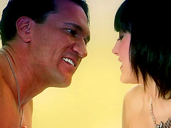 Mature older man fucked pink pussy teen from behind