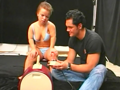 Naughty hot babes gets fucked in a hot blowjob and bang action