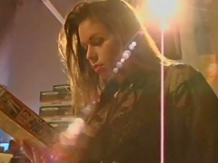 Babe in stockings takes facial cumshot after gangbanged cowgirl style