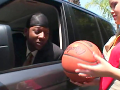 Pigtailed hot babe's shaved pussy gets pounded with a naughty and hot horny stud