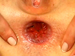 Solo porn chick plays pussy with a huge sex toy in masturbation