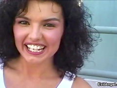 Beautiful brunette hottie gets pussy and anal screwed raw and hot