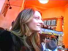 Tattooed brunette with perky tits enjoying a hardcore missionary style fuck