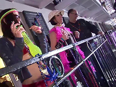 Enchanting amateur babes displaying her nice in reality party shoot