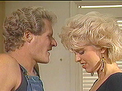 Blonde treats her dude with a marvelous blowjob in a reality retro action