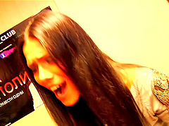 Masturbating babes get their assholes smashed doggystyle in a FFM scene