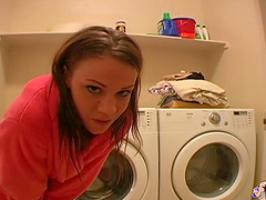 Adorable solo model with natural tits masturbating until orgasm