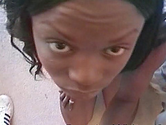 Desirous ebony babe getting her pussy fingered then throbbed hardcore in saucy interracial shoot