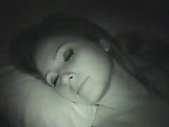 Randy cock sucking bitch gets her cunt fucked  banged on night time cam