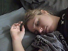 Sexy babe sleeping before getting her cunt banged with cock
