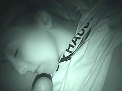 Babe babe sucking cock while half asleep and gets pussy fingered